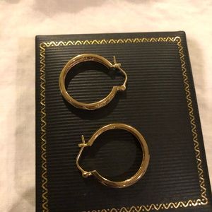 SS/18k gold embraced hoop earrings